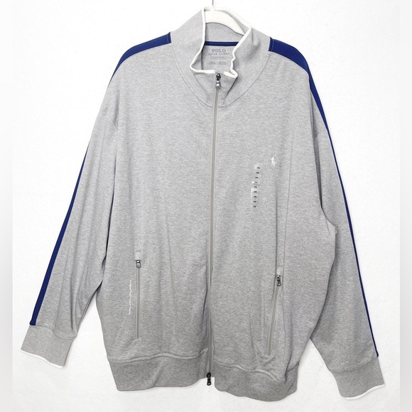 Polo Ralph Lauren Performance Interlock Track Full Zip Jacket Gray 2XB